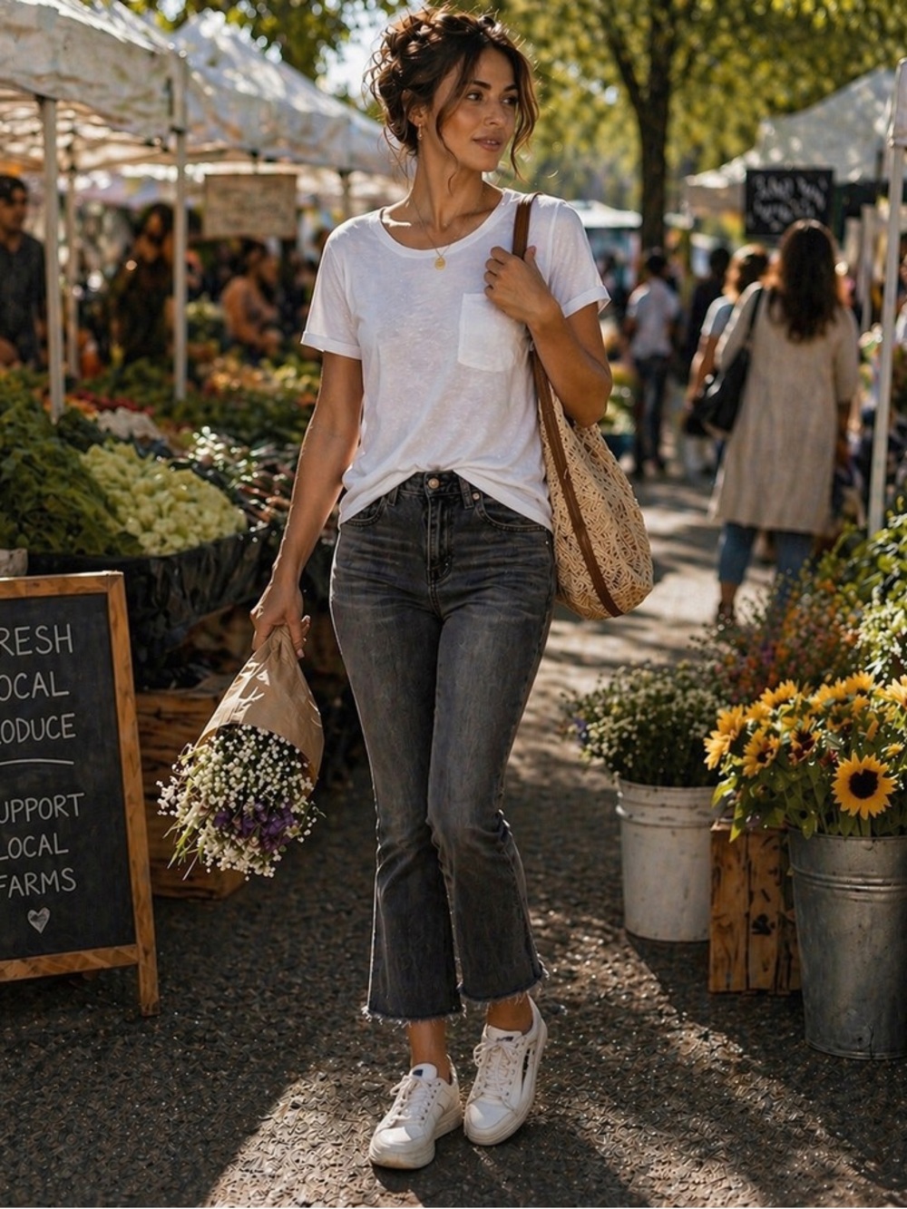 Umgee Washed Black Cropped Mini Flare Jeans | Free People Inspired Raw Hem Denim